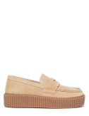 Мокасины из мягкой кожи WEEKEND Max Mara KAPOKLOAFER бежевые