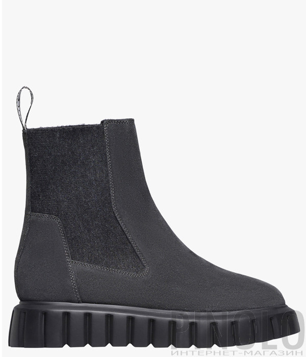 Замшевые ботинки VOILE BLANCHE Grenelle 2502283010B12 с эластичными вставками серые