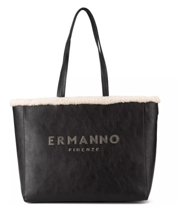 Сумка з хутряним оздобленням ERMANNO Firenze D47ES003E2B чорна
