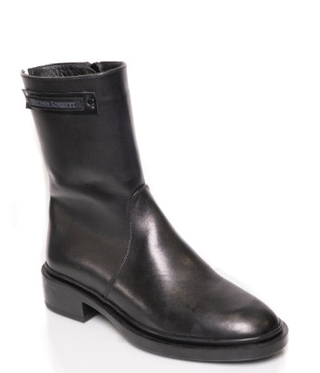 Шкіряні черевики на хутрі HELENA SORETTI 7759 2630 чорні