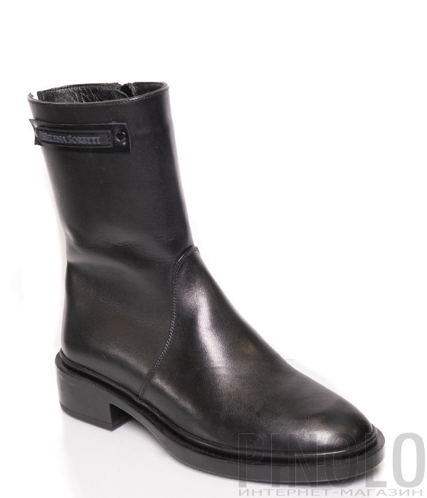 Шкіряні черевики на хутрі HELENA SORETTI 7759 2630 чорні