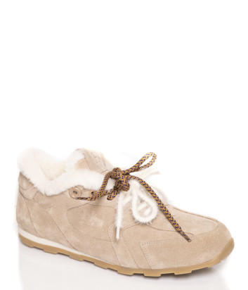 Замшеві кросівки на хутрі HELENA SORETTI Sushi 2601 бежеві