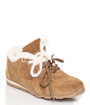 Замшеві кросівки на хутрі HELENA SORETTI Sushi 2603 руді