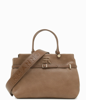 Сумка на блискавці ERMANNO Firenze 12401974 коричнева