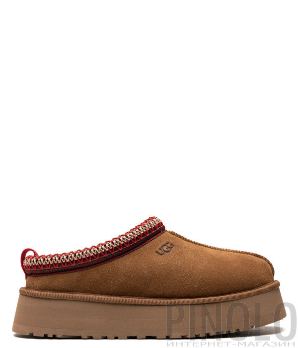 Тапочки на платформі UGG Tazz II 1174471 з плетеною обробкою руді