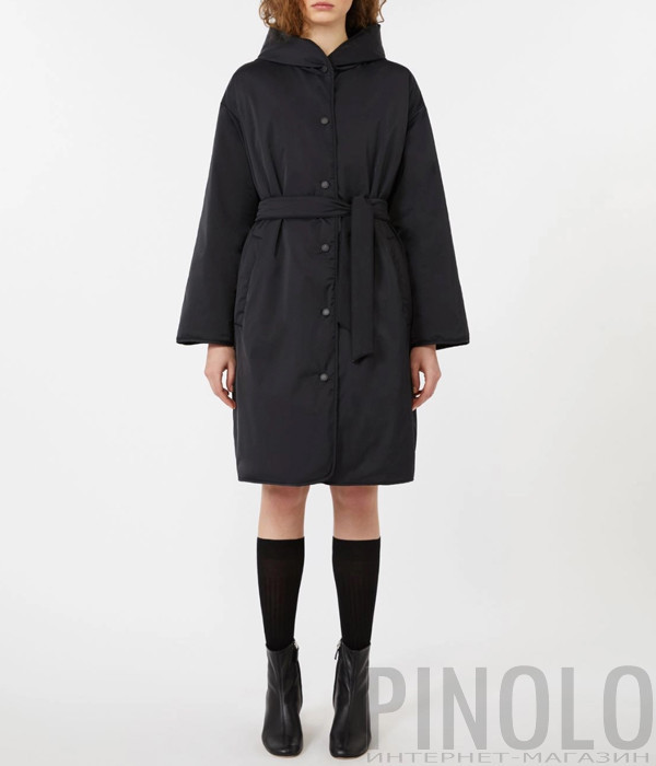 Двосторонній пуховик силуету халат WEEKEND Max Mara Banfy чорний