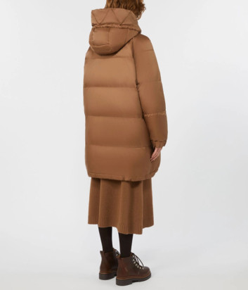 Двусторонний пуховик с капюшоном WEEKEND Max Mara Anfora коричневый