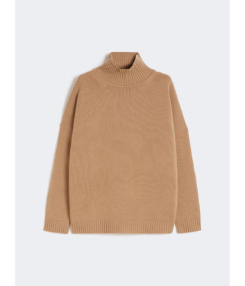 Свитер с высоким воротом WEEKEND Max Mara Borgia и свободным кроем кэмел