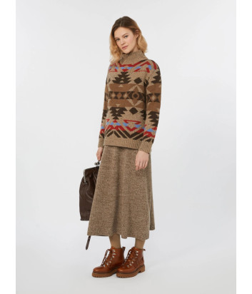Свитер с высоким воротом WEEKEND Max Mara Eritrea и контрастным рисунком