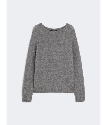 Свитер из пряжи альпака и хлопка WEEKEND Max Mara Ghiacci серый