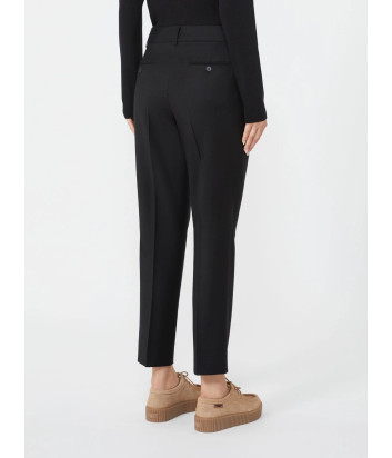 Шерстяные брюки с укороченным кроем WEEKEND Max Mara Caldaia черные
