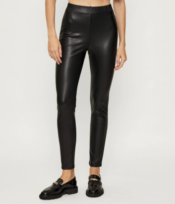 Легінси з екошкіри MAX MARA Echo чорні