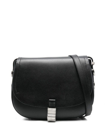 Велика сумка через плече PINKO Saddle Bag 103830 із сріблястою фурнітурою чорна
