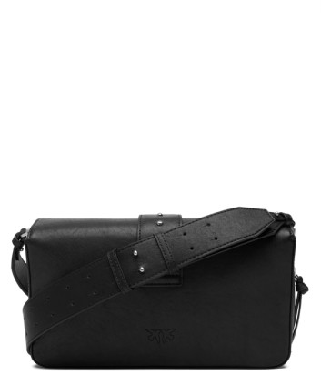 Кожаная сумка PINKO Love One Slouchy Zip Classic 105081с плечевым ремнем и цепочкой черная