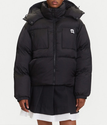 Короткий пуховик KARL LAGERFELD A3W15020 чорний