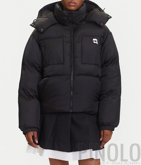 Короткий пуховик KARL LAGERFELD A3W15020 чорний