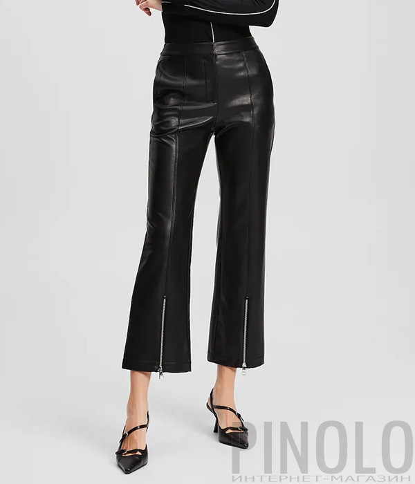 Брюки из искусственной кожи KARL LAGERFELD A3W10091 черные