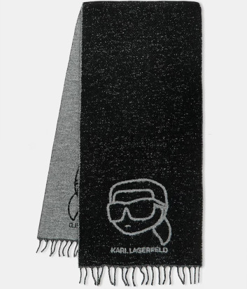 Шарф із вовни KARL LAGERFELD A4W33051 чорний