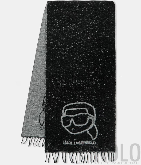 Шарф із вовни KARL LAGERFELD A4W33051 чорний