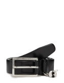 Кожаный ремень KARL LAGERFELD A3W33069 с декоративной подвеской черный