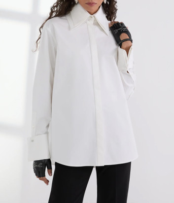 Рубашка из поплина KARL LAGERFELD A3W11020 с двойным воротником белая