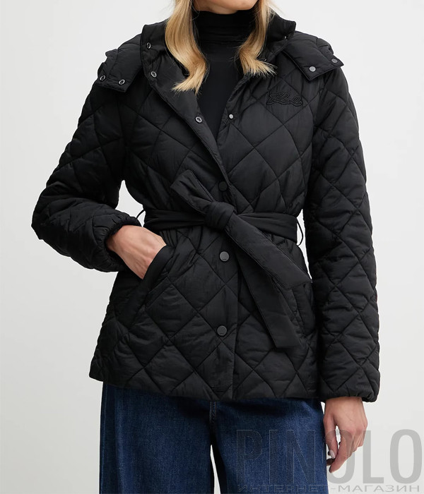 Легка стьобана куртка KARL LAGERFELD A3W15046 чорна