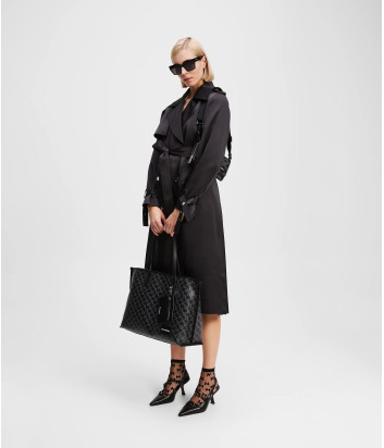Тренч с двубортным рядом пуговиц KARL LAGERFELD A3W15011 черный