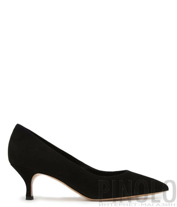 Туфли лодочки CASADEI 1F993J0501 из натуральной замши черные