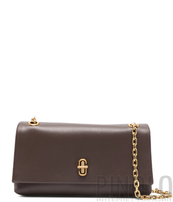 Кожаная сумка на цепочке MARC JACOBS The Dual Chain Mini Bag