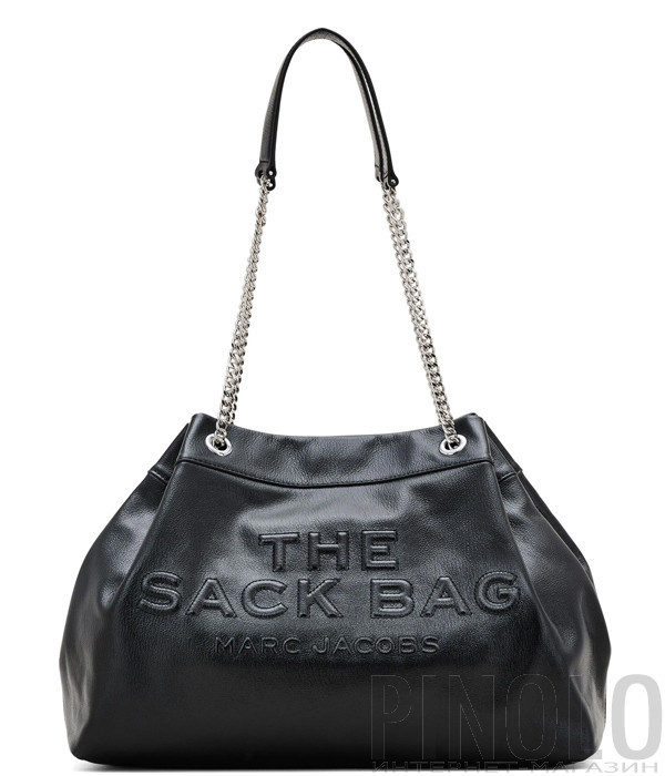 Шкіряна сумка MARC JACOBS The Large Chain Sack 2S5HSH025H02 з ручкою-ланцюжком чорна
