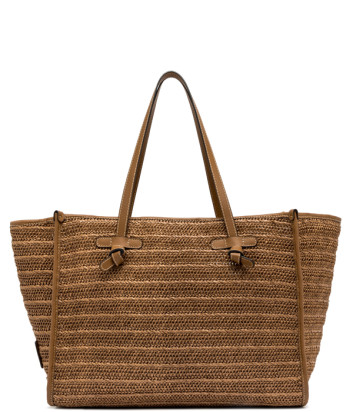 Сумка-тоут GIANNI CHIARINI Marcella BS 6850 із соломи з плетеним ефектом коричнева