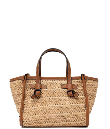 Маленькая сумка GIANNI CHIARINI Miss Marcella BS 8065 из рафии с эффектом соломы бежевая