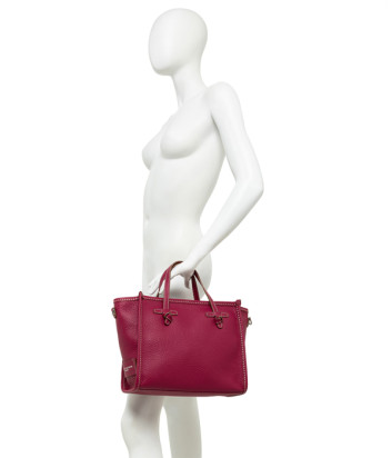 Сумка GIANNI CHIARINI Miss Marcella BS 9352 из плотной зернистой кожи голубая