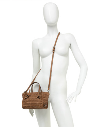 Маленькая сумка GIANNI CHIARINI Miss Marcella BS 8065 из рафии с эффектом соломы бежевая
