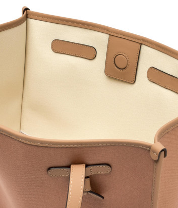 Сумка-тоут GIANNI CHIARINI Marcella BS 6850 ​​из канваса с кожаной отделкой бежевая