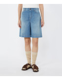 Шорти із суміші бавовни та льону WEEKEND Max Mara WKDOZONO в джинсовому стилі