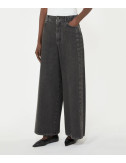 Широкие джинсы WEEKEND Max Mara WKDVORTICE с крупным логотипом черные