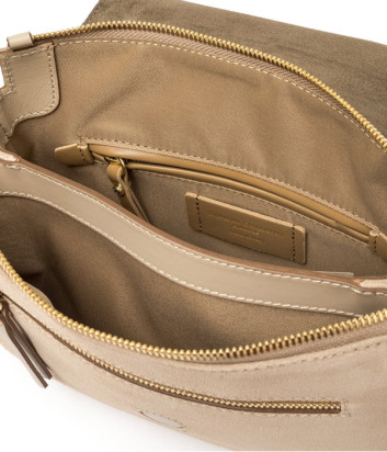 Замшевая сумка через плечо GIANNI CHIARINI THREE 12294 бежевая