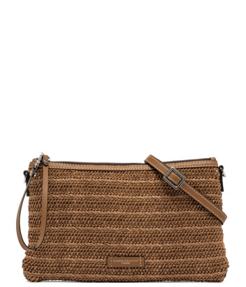 Клатч из рафии с эффектом соломы GIANNI CHIARINI MARCELLA CLUTCH 10865 коричневый