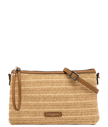 Клатч із рафії з ефектом соломи GIANNI CHIARINI MARCELLA CLUTCH 10865 бежевий