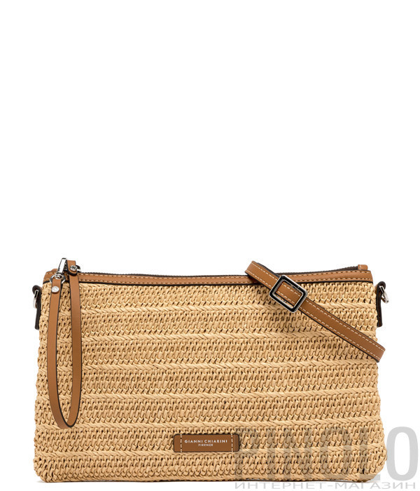 Клатч із рафії з ефектом соломи GIANNI CHIARINI MARCELLA CLUTCH 10865 бежевий