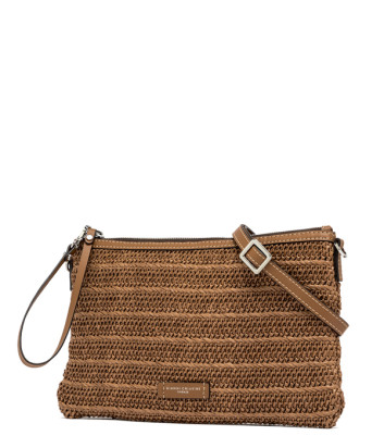 Клатч из рафии с эффектом соломы GIANNI CHIARINI MARCELLA CLUTCH 10865 коричневый