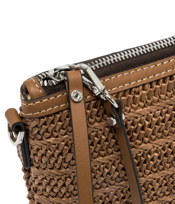 Клатч из рафии с эффектом соломы GIANNI CHIARINI MARCELLA CLUTCH 10865 коричневый