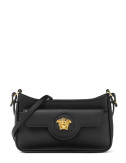 Мини сумка через плечо VERSACE La Medusa 1017739 из зернистой кожи черная