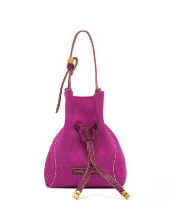 Маленькая сумка GIANNI CHIARINI SIENNA 11785 из мягкой замши цвета фуксии