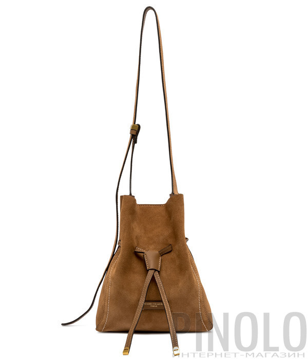 Сумка через плече GIANNI CHIARINI SIENNA 11786 з м'якої замші карамельна