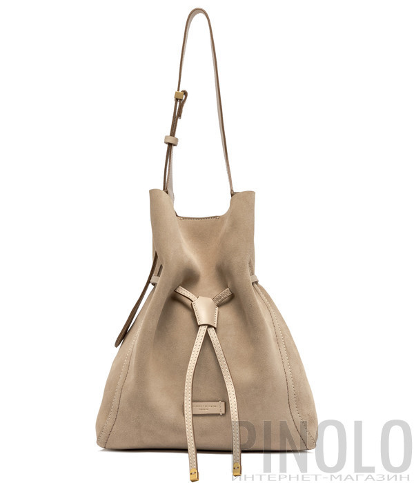Містка сумка GIANNI CHIARINI SIENNA 11787 з м'якої замші бежева