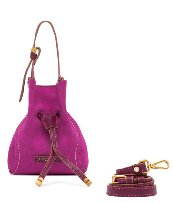 Маленькая сумка GIANNI CHIARINI SIENNA 11785 из мягкой замши цвета фуксии