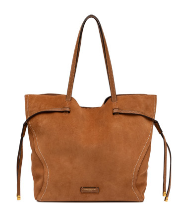 Сумка із замші GIANNI CHIARINI VIOLETTE 11286 із декоративними зав'язками карамельна