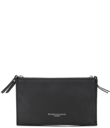 Компактная кожаная сумка GIANNI CHIARINI LUCILLE 11810 на три отделения черная